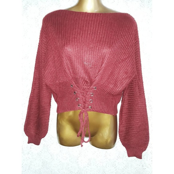 NWT SEEK The Label Corset Style Balloon Sleeve Sweater XS - Picture 6 of 8